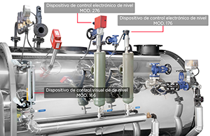 Sistemas de control del nivel de agua en calderas de vapor